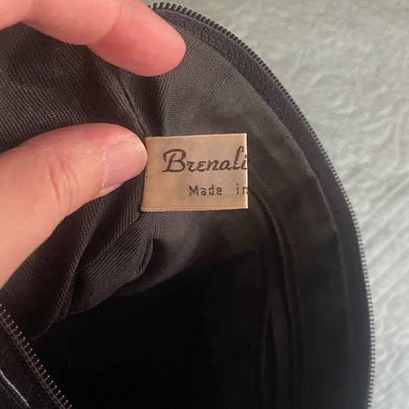 Brenalini Chic Navy Leather Clutch - Picture 2 of 5